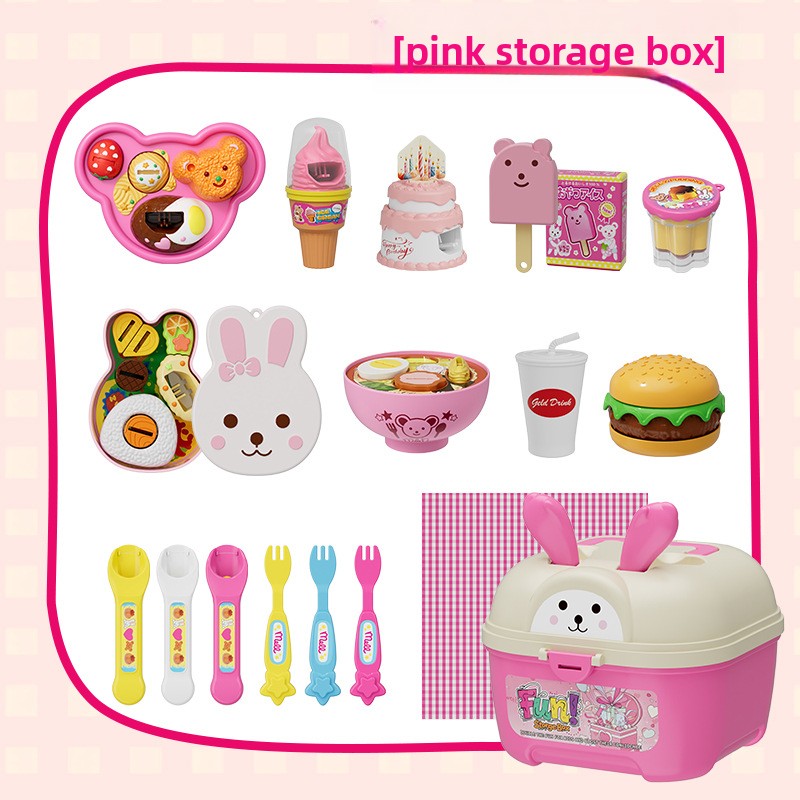 Pudding Feeding Toy Set with Storage Box