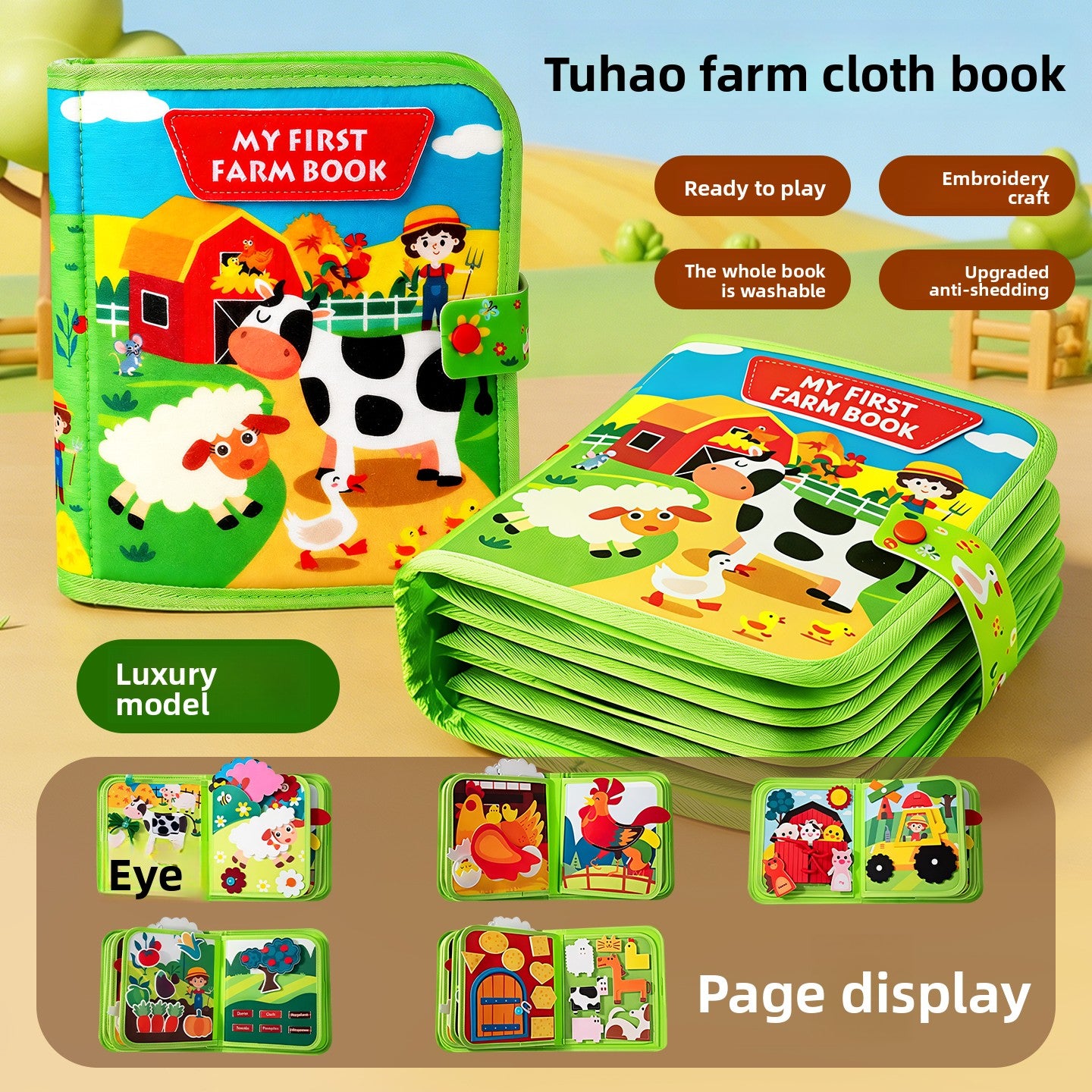 Montessori Educational Cloth Activity Book