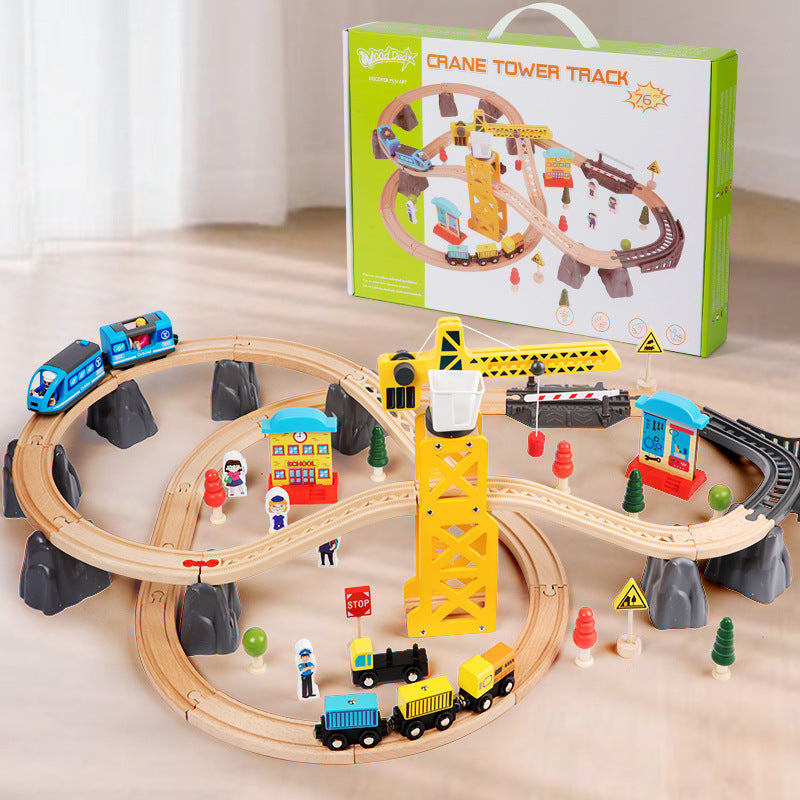 Wooden Magnetic Electric Train Set