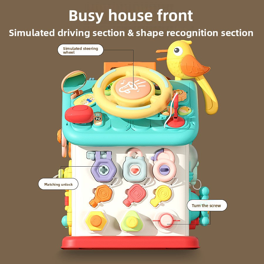 Montessori Six-Sided Busy House Early Education Infant Toy