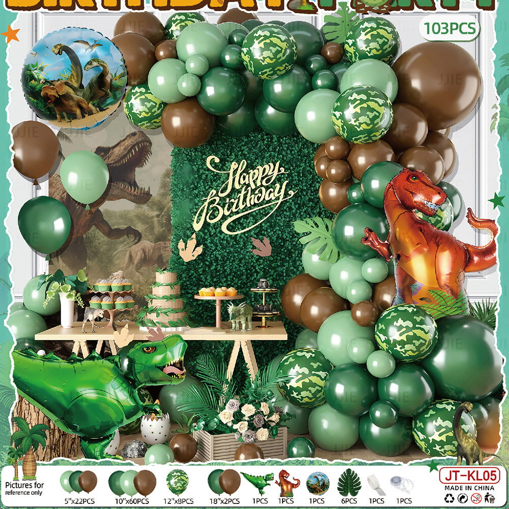 Dinosaur Theme Aluminum Film Balloon Set