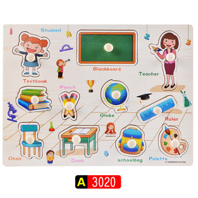 Montessori Wooden Alphabet Puzzle Board