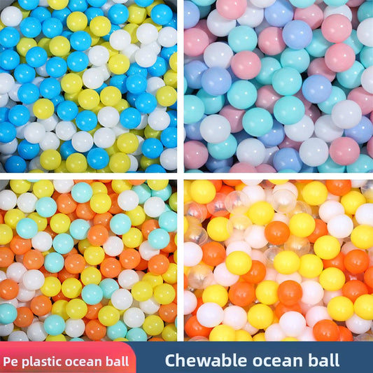 Factory direct wholesale PE ocean ball thickened 8CM7CM wave ball children's playground baby color ball pool fence
