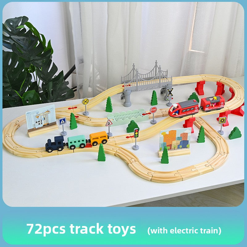 Wooden Magnetic Electric Train Set