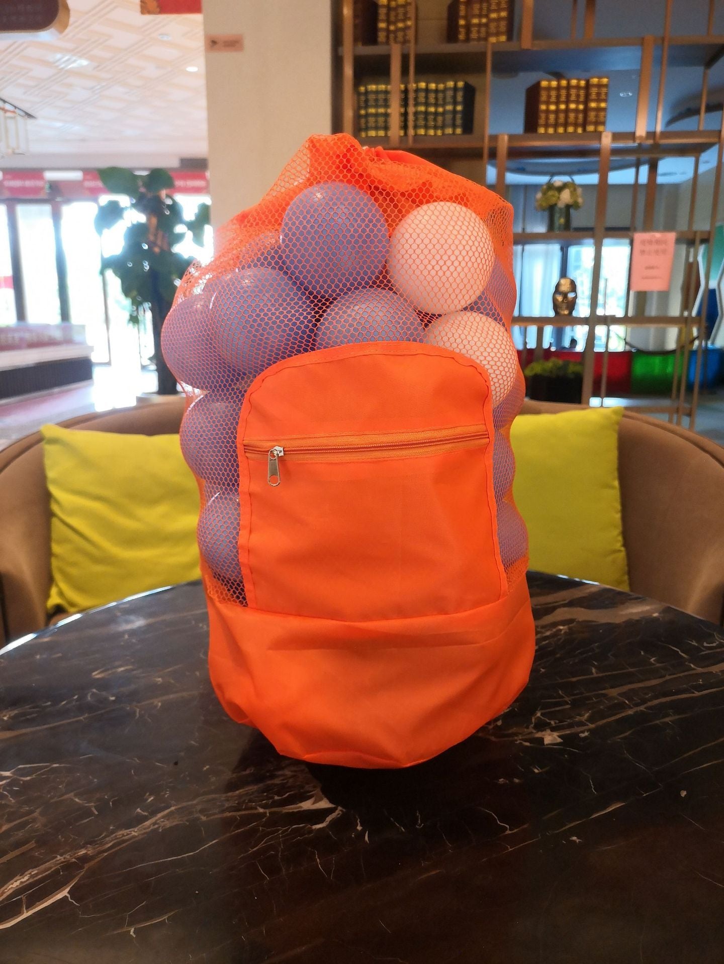 Mesh Beach Toy Storage Bag with Dual Shoulder Straps
