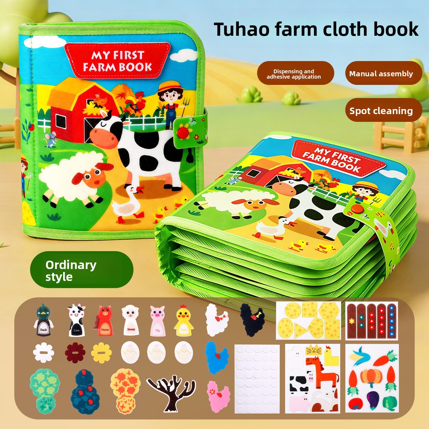Montessori Educational Cloth Activity Book