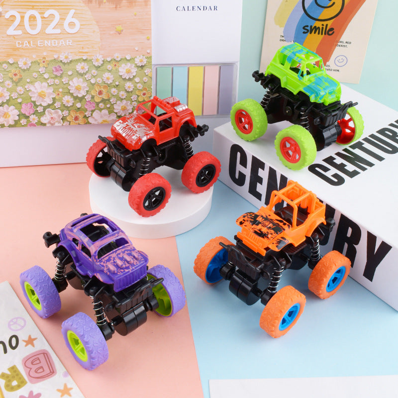Children's inertia four-wheel drive off-road vehicle fall-resistant car