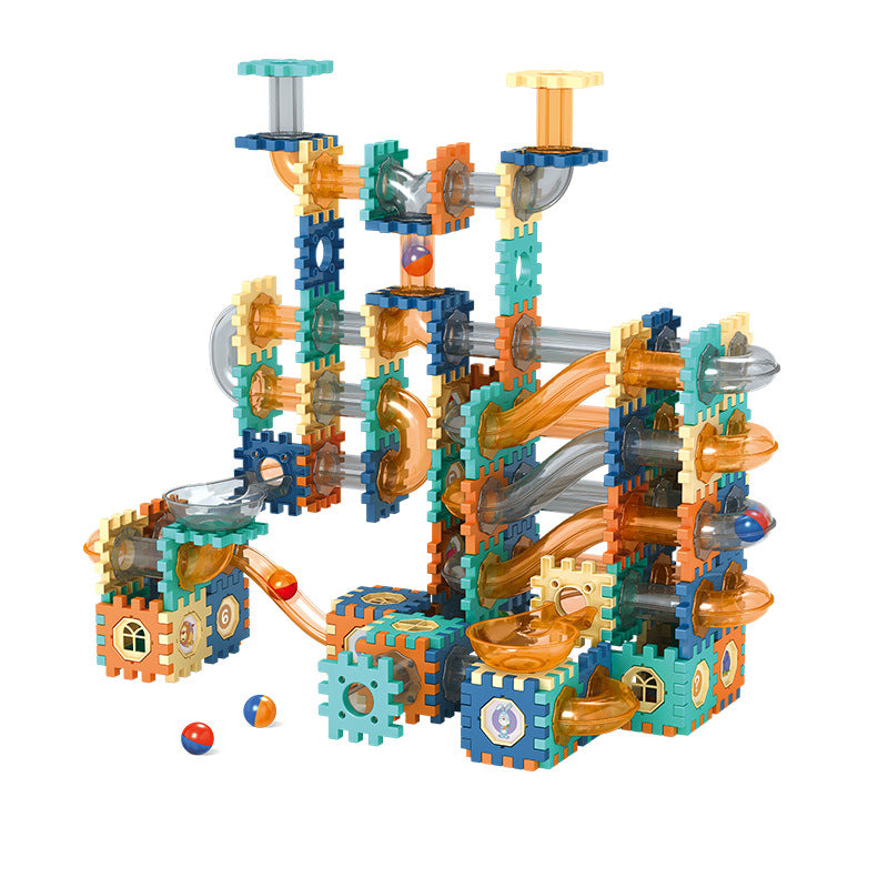 Childrens Ball Track Building Blocks Slide Marbles Maze Toy