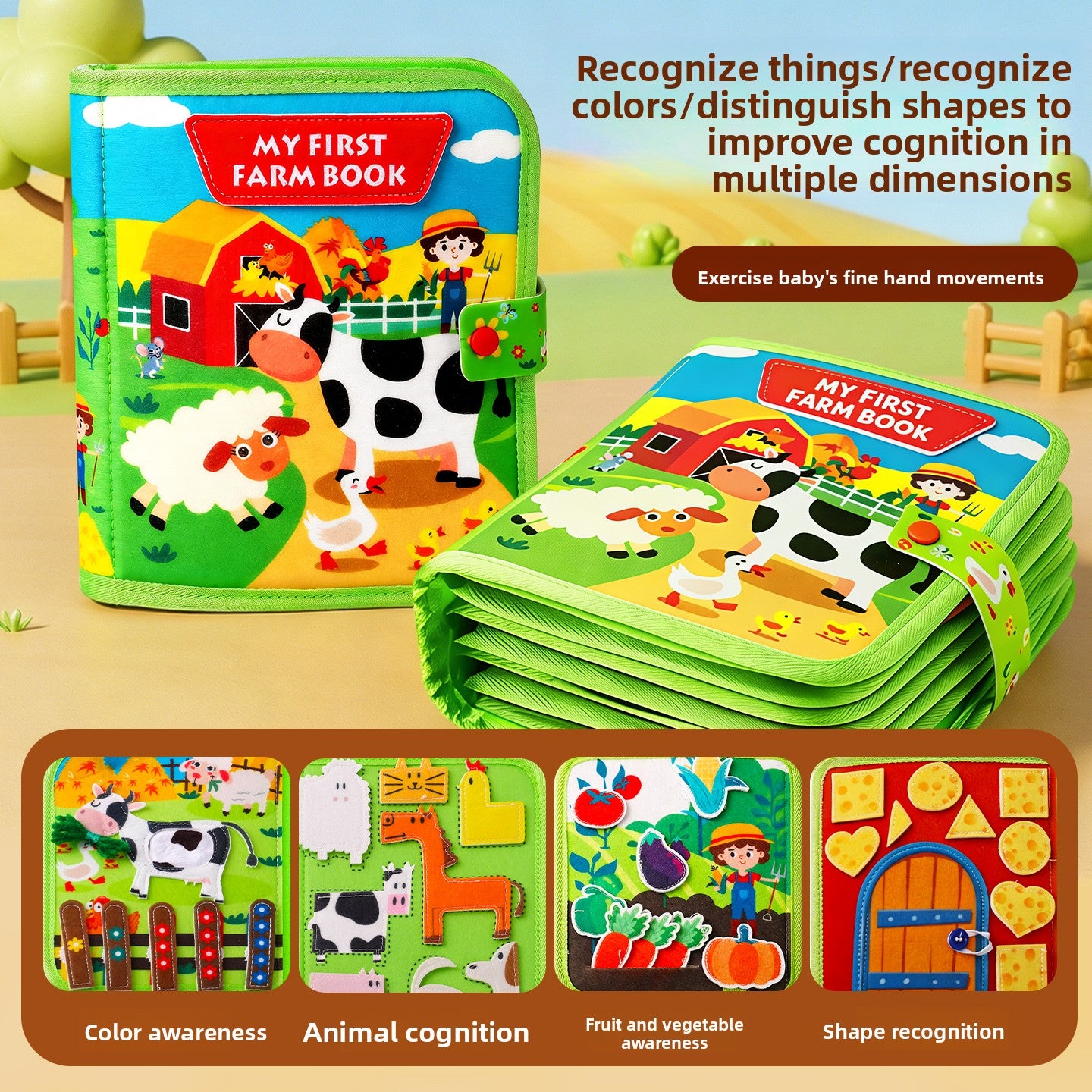 Montessori Educational Cloth Activity Book