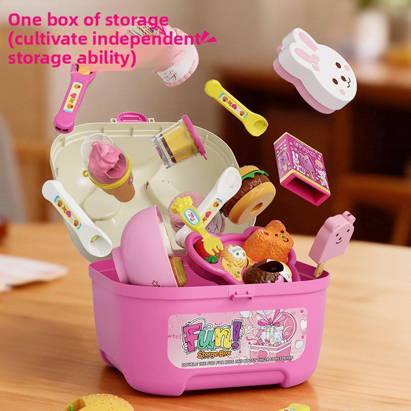 Pudding Feeding Toy Set with Storage Box
