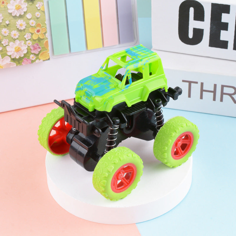 Children's inertia four-wheel drive off-road vehicle fall-resistant car