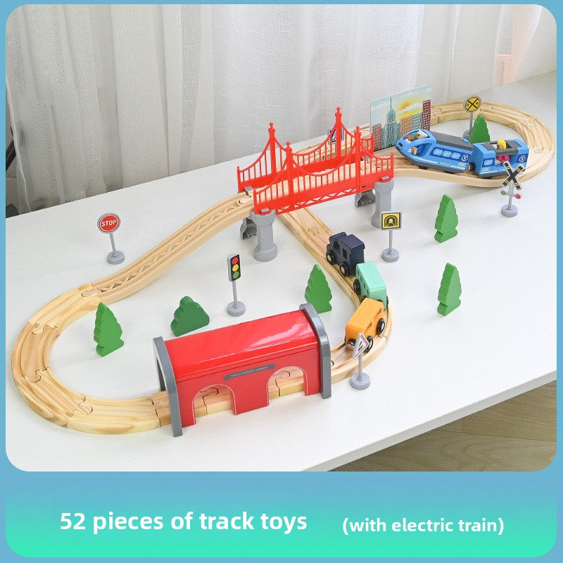 Wooden Magnetic Electric Train Set