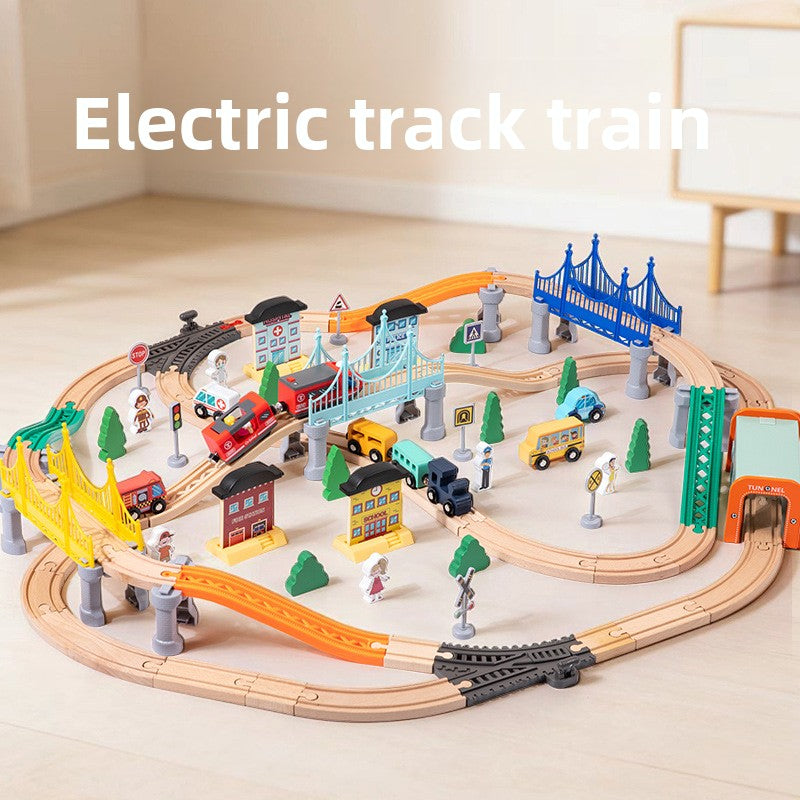 Wooden Magnetic Electric Train Set