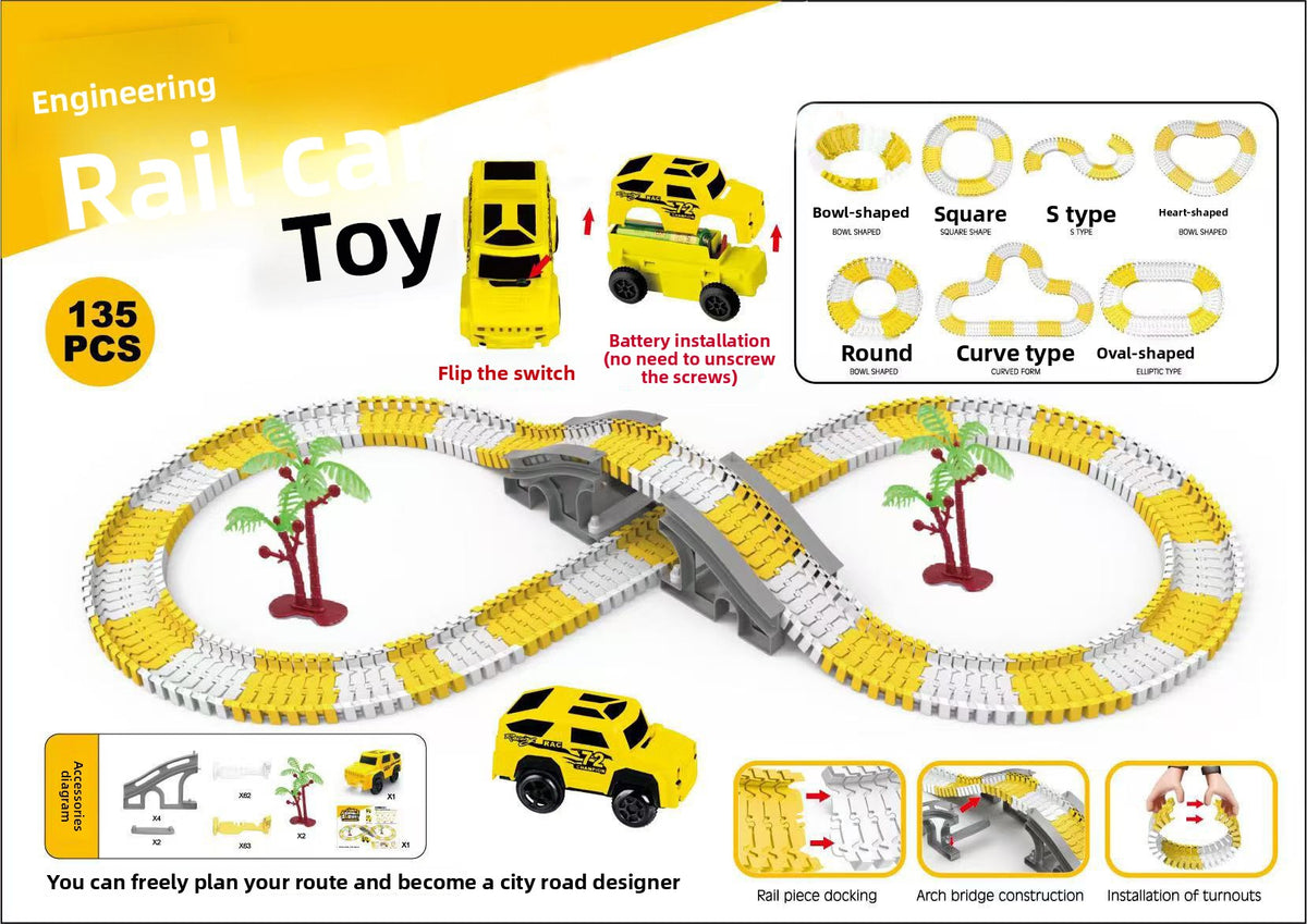 Kids DIY Electric Rail Car