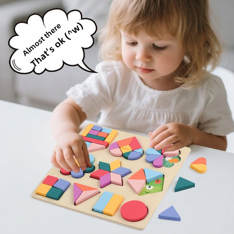 Montessori Geometric Shape Cognitive Board Puzzle Toy