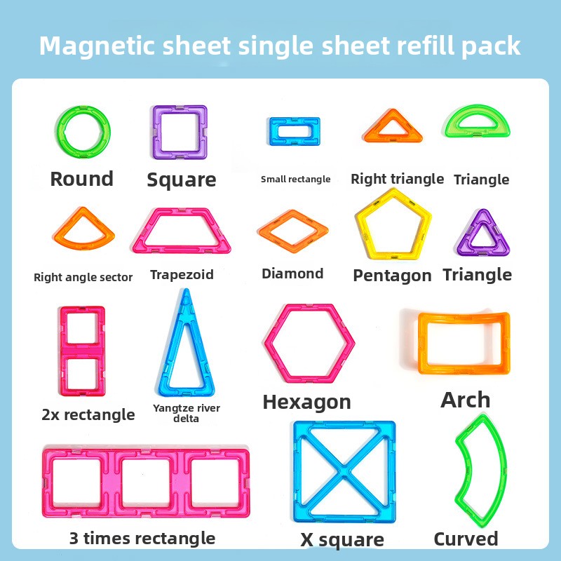 Magnetic Educational Building Blocks for Children