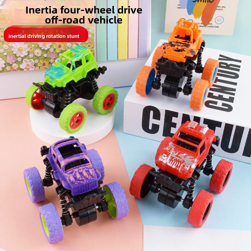 Children's inertia four-wheel drive off-road vehicle fall-resistant car
