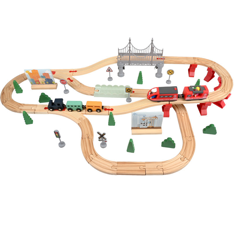 Wooden Magnetic Electric Train Set