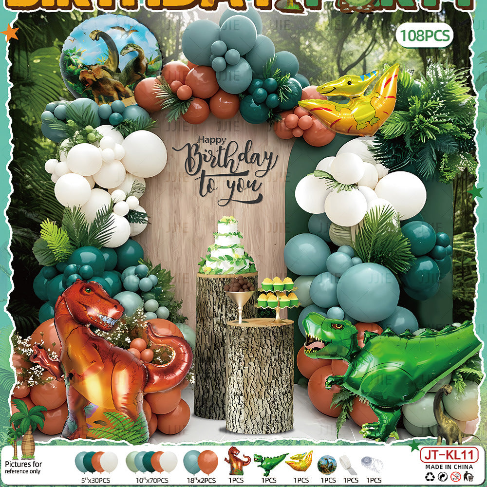 Dinosaur Theme Aluminum Film Balloon Set