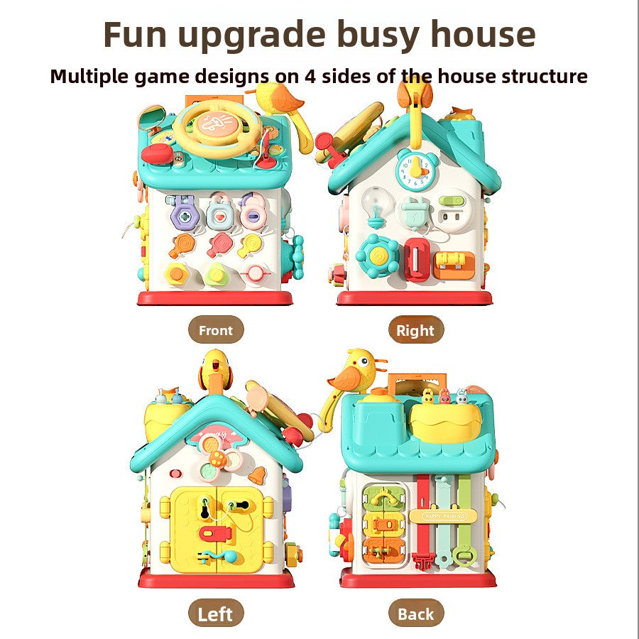 Montessori Six-Sided Busy House Early Education Infant Toy