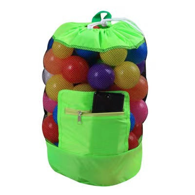 Mesh Beach Toy Storage Bag with Dual Shoulder Straps