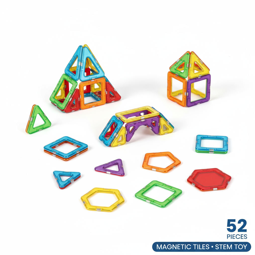 Magnetic tiles set